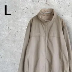 古着　Columbia　ブルゾン　ライトアウター　スイングトップ　ベージュ　L