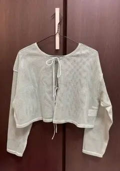 retro girl トップス　グリーン　Fサイズ