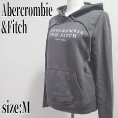 Abercrombie & Fitch 刺繍 胸元 ロゴ フード付 パーカー M