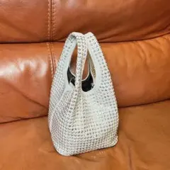 シルバー スタッズ ハンドバッグ