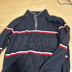 LAURA FELICE ネイビー ジップアップ トレーナー 42