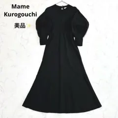 マメクロゴウチ ボタニカル レース ニットワンピース ドレス 刺繍