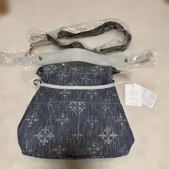 新品】russet ラシット デニム柄 モノグラム ミニショルダーバッグ