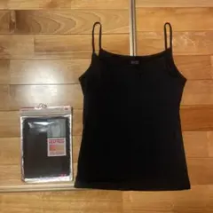 ユニクロ ヒートテックキャミソール M黒 2枚