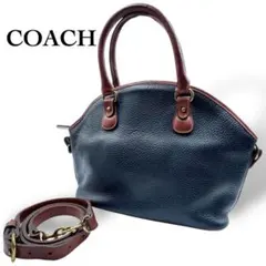 美品 COACH ハンドバッグ 2way ショルダー レザー BLACK