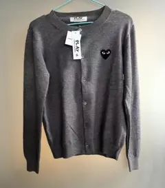 プレイコムデギャルソン　カーディガン　グレー