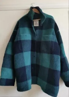 ニコアンド　niko and... シャギージャケット　チェックジャケット