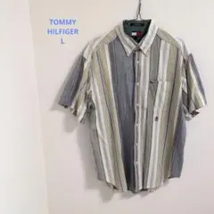 TOMMY HILFIGER 半袖シャツ ストライプ Lサイズのサムネイル