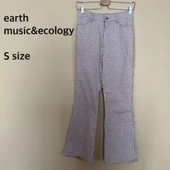 【earth music&ecology】ギンガムチェックパンツ/フレア