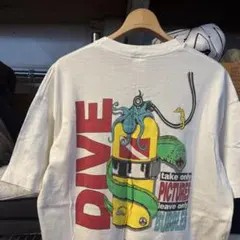 90s アート Tシャツ 白 シングルステッチ フルーツオブザルーム USA製 