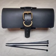 レザーコンパクトバッグ/姫路産ブラック牛革G/ツール/バック/ハンドメイド