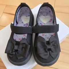 黒いリボン付きフォーマルシューズ　　18cm