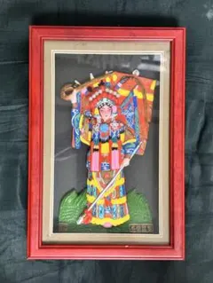 天津泥人形　京劇人物　花木兰花(花木蘭ムーラン)　中国工芸品