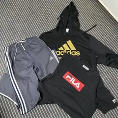 adidas パーカー、スウェット、FILA Tシャツ　3点