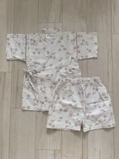 和ごころじんべい さくらんぼ柄 女の子 90サイズ
