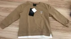 【新品未使用タグ付き】ベージュ コットン混紡 トレーナー　120センチ