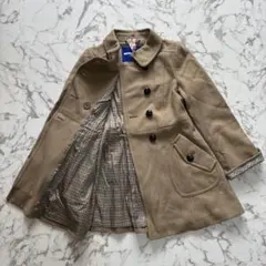 【美品】バーバリーブルーレーベル　コート　ノバチェック ベージュ　ウール　36