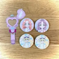 ストア限定名探偵プリキュア Flower Clothing缶バッジ4個とおまけ付