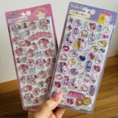 海外正規品 サンリオ ハローキティ マイメロ ボンボンドロップシール風 2枚
