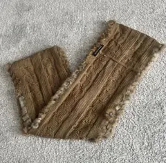 BUONA GIORNATA ベージュ ケーブル編みマフラー