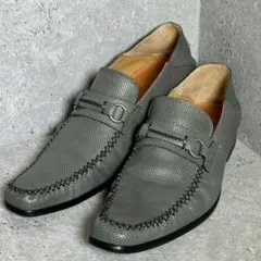 COLE HAAN グレー レザー型押 ローファー 新品未使用 36 1/2 - メルカリ