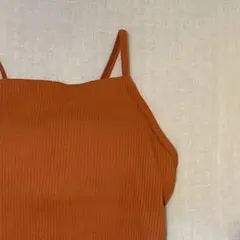 新品未使用 / AZUL オレンジ リブ編み キャミソール