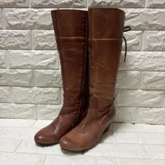 cobali COLLECTION ロングブーツ レース ブラウン 22.5のサムネイル