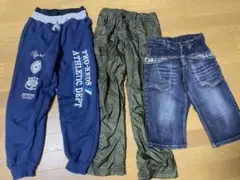 裏起毛のパンツ2種類、デニム半パン