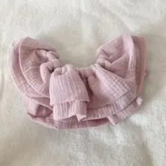 フリルスタイ　ピンク　ぽこぽこガーゼ　ダブルガーゼ