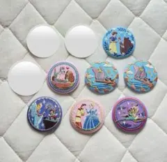 新品未使用 ディズニー 刺繍 缶バッジ わんわん物語 アラジン など