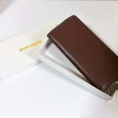新品 長財布 財布 多機能 ラウンドファスナー 薄型 軽量 ブラウン 大容量