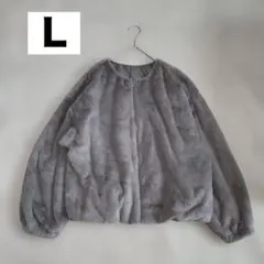 ノーカラージャケット ファーコート