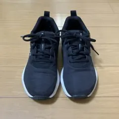 asics アシックス スニーカー ブラック ホワイト　24.5センチ