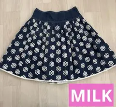 MILK★花柄★ミニスカート★デニム★S★刺繍★ミルク★平成レトロ★y2k★