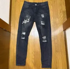 ダメージデニム ブラック