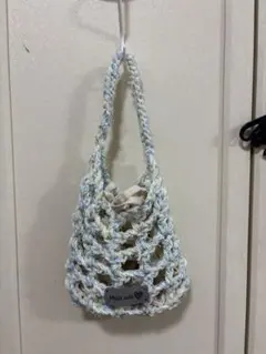 ハンドメイド 手編み ネットバッグ　（巾着なし）