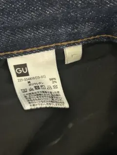 GU ストレートデニム ダークブルー