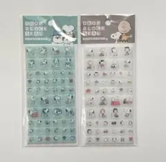 PEANUTS スヌーピー ドロップブロックシール タイルみたいなシール 2枚