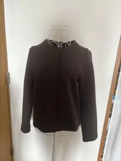 無印良品　二重編みスウェットカーディガン 婦人Ｍ・ブラウン