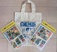 アニメフェアステッカー×2枚 ＆ ONE PIECE トートバッグ（非売品）のサムネイル