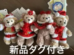 TDSクリスマス❣️ダッフィーシェリーメイぬいぐるみバッチ&ストラップレア