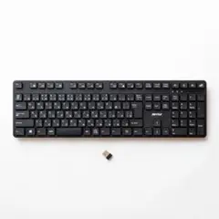 BUFFALO 無線2.4GHz フルキーボード BSKBW320BK