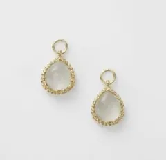 アガットK10マルチストーンピアスチャームイヤリングコンバーター付き