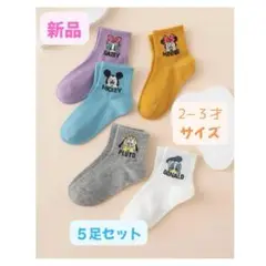 ディズニー キャラクター キッズサイズ 靴下 5点セット 2-3才　即購入可