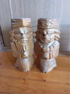 木彫り アイヌの置物