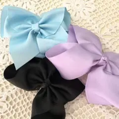 3点　ヘアリボンクリップ