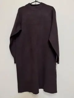 ユニクロ スフレヤーンモックネックワンピース