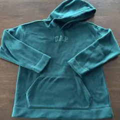 GAP KIDS フード付きフリースパーカー LG グリーン