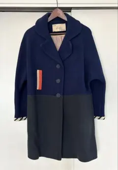 値下げ】BLANC Basque ソフトメルトン切替ロングコート ウール混38 
