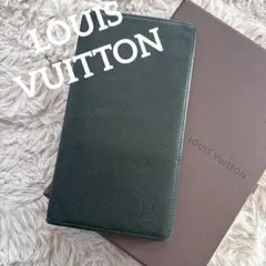 LOUIS VUITTON ルイヴィトン タイガ グリーンレザー 長札入れ